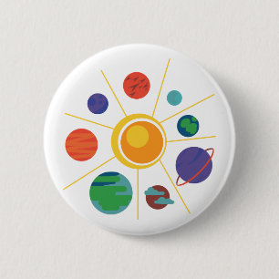 Solar System 2 Inch Round Button