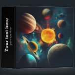 Solar System 3 ring binder<br><div class="desc">Available in different products.  Did you know that you can transfer this design to any products that you want by yourself. If you don't know how,   please check my post to see how to do:  www.giftforallseason.com/blog/new-option-at-zazzle-store</div>