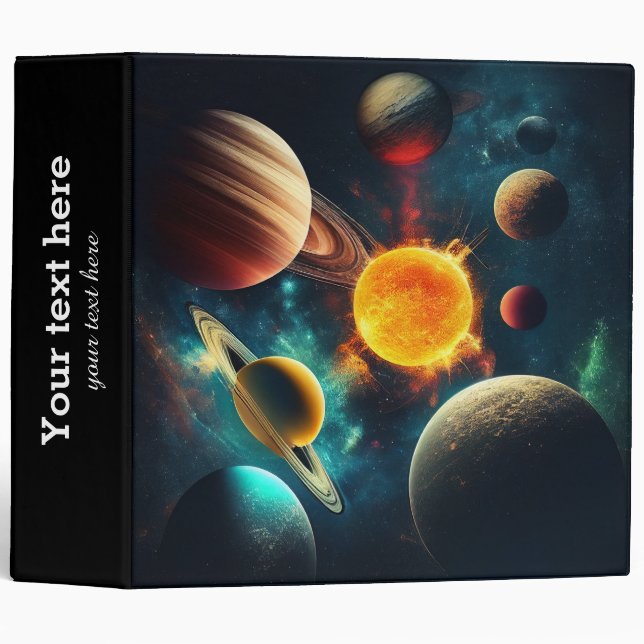 Solar System 3 ring binder (Front/Spine)
