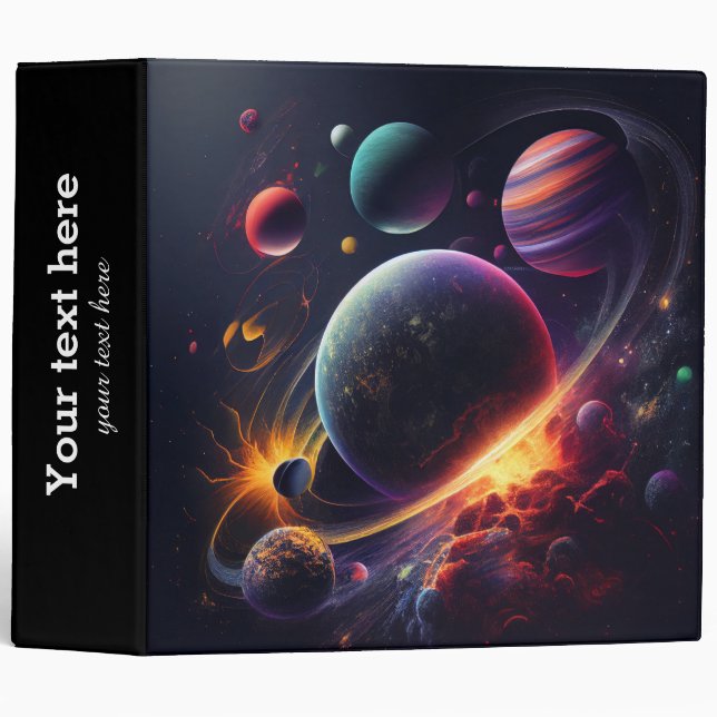 Solar System 3 ring binder (Front/Spine)