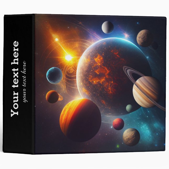Solar System 3 ring binder (Front/Spine)