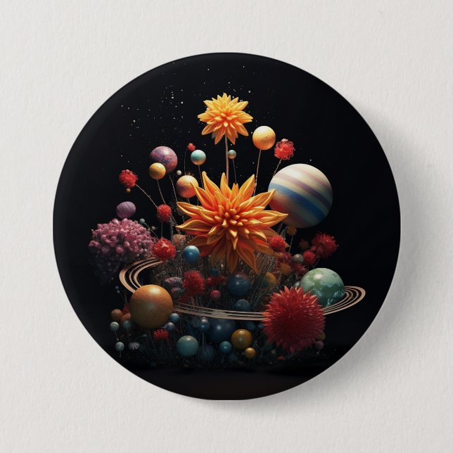 Solar System 7.5cm Round Badge 3 Inch Round Button (Front)