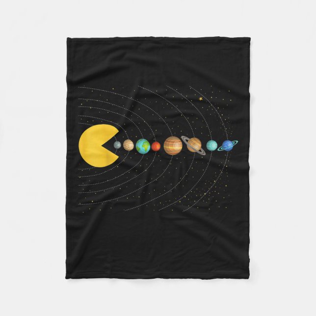 Solar System Astronomy Space Video Games Funny Gra Fleece Blanket (Front)