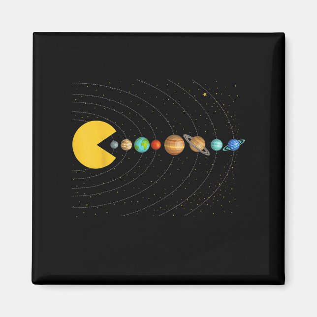 Solar System Astronomy Space Video Games Funny Gra Magnet (Front)