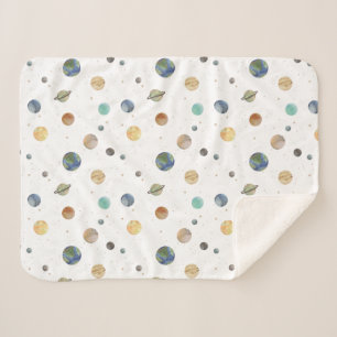 Solar System Baby Sherpa Blanket