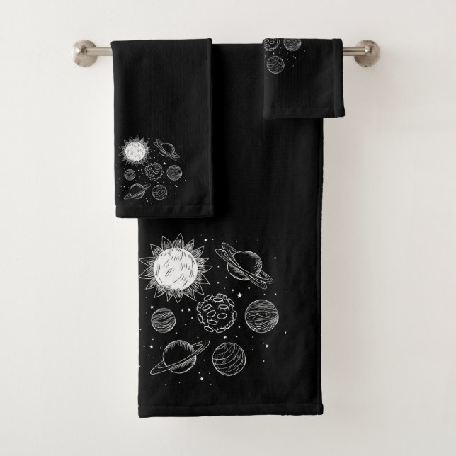 Solar System   Bath Towel Set (Insitu)