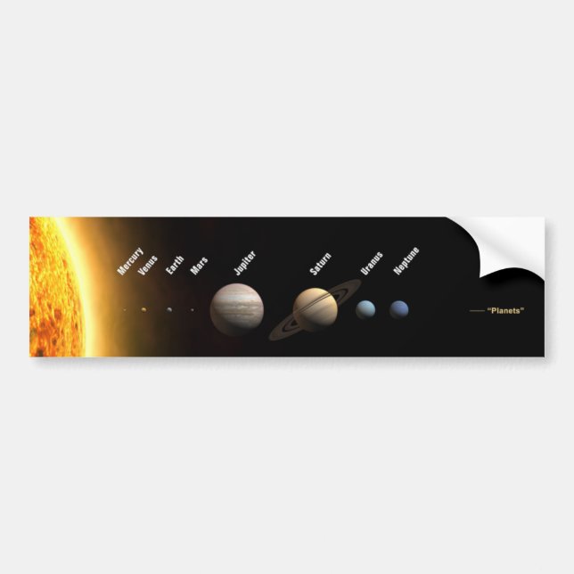Solar System Bumper Sticker (Front)