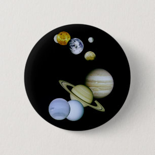 Solar System Button Space - Astronomy Science gift