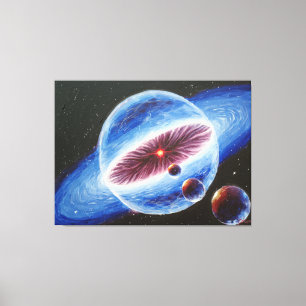 Solar system canvas print
