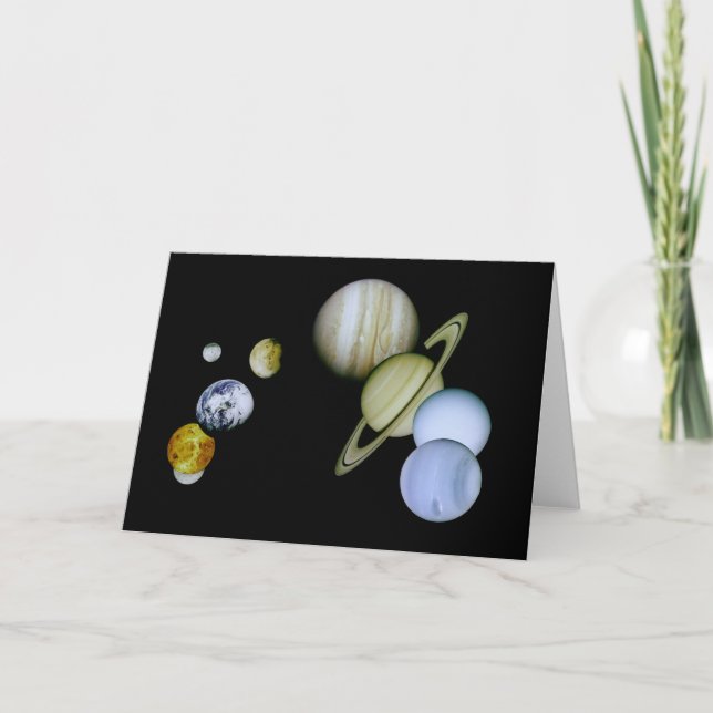 Solar System Card Space - Astronomy Science gift (Front)