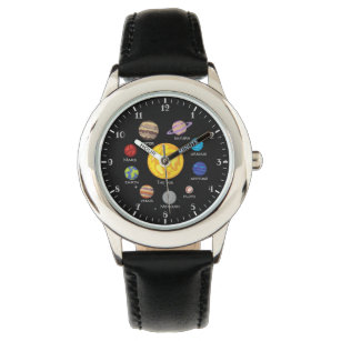Solar system cartoon drawing planets outerspace watch