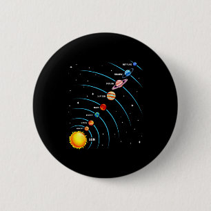 Solar System Colorful Space Planets Educational Ki 2 Inch Round Button