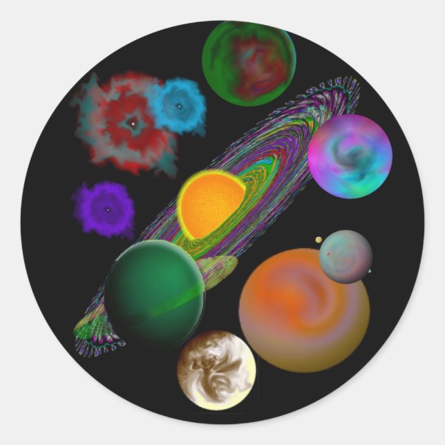 Solar System Design Stickers (Front)