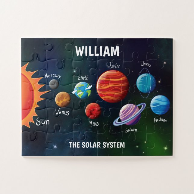 Solar System Educational Name  Jigsaw Puzzle (Horizontal)