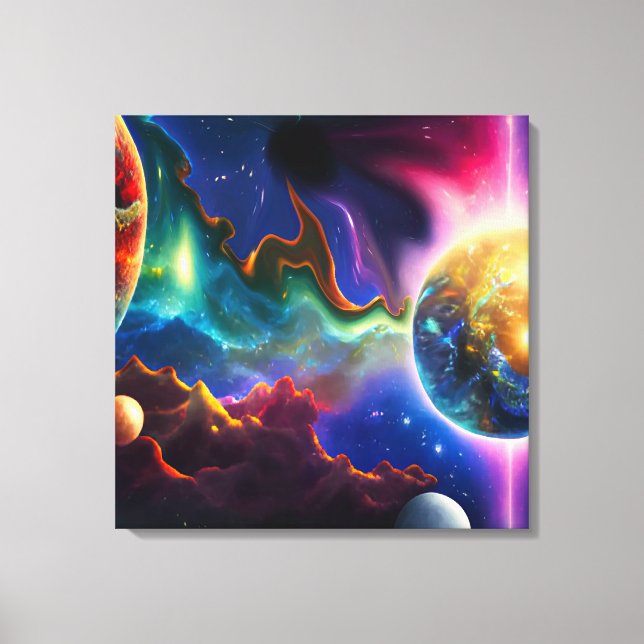 Solar System Entering Blackhole Stretched Canvas (Front)