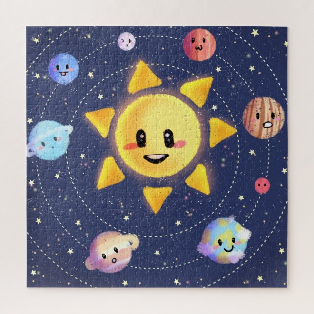 Solar System Galaxy Planets Jigsaw Puzzle (Vertical)