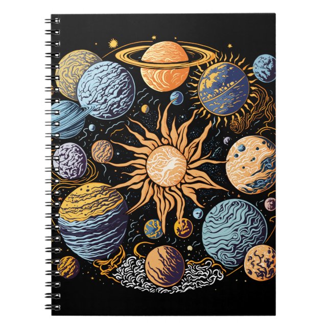 Solar System Graphic Design Notebook (Front)