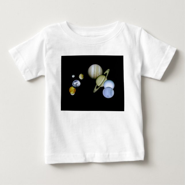 Solar System Infant Astronomy Science T-Shirt gift (Front)