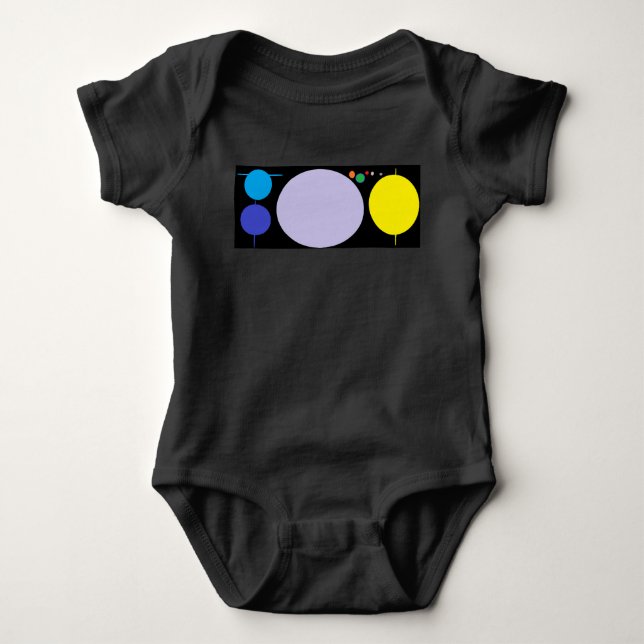 Solar system kids baby bodysuit (Front)
