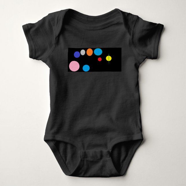 Solar system kids baby bodysuit (Front)