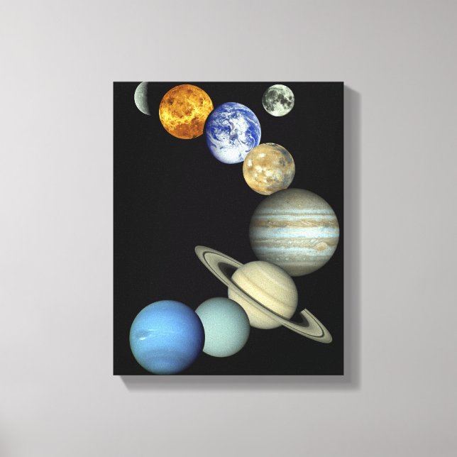 Solar System Montage Canvas Print (Front)