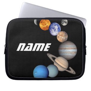 Solar System Montage JPL Photos - Customize Name Laptop Sleeve