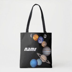 Solar System Montage JPL Photos - Customize Name Tote Bag
