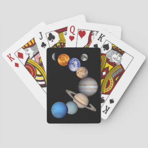 Solar System Montage JPL Planet Photos Playing Cards