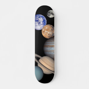 Solar System Montage JPL Planet Photos Skateboard