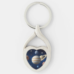 Solar System Montage Keychain