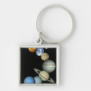 Solar System Montage Keychain