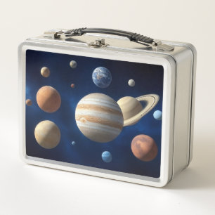Solar System Montage Metal Lunch Box