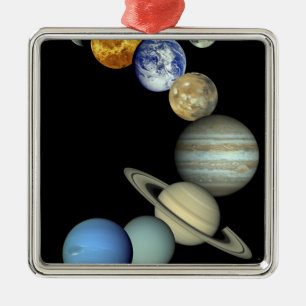 Solar System Montage Metal Ornament