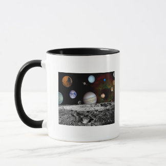Solar System Montage of Voyager Images Mug