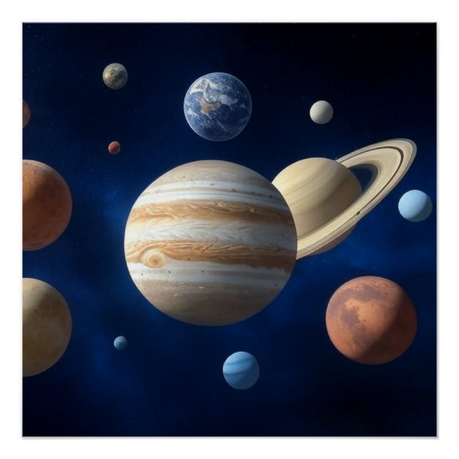 Solar System Montage Poster (Front)