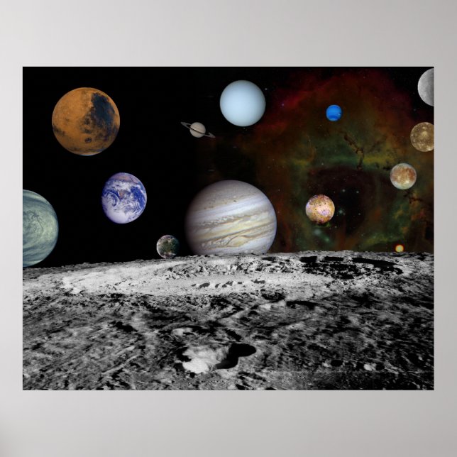 Solar System Montage Poster (Front)