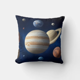 Solar System Montage Throw Pillow