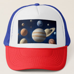 Solar System Montage Trucker Hat