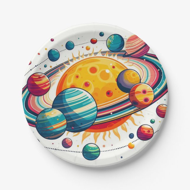 Solar System Paper Plate (Front)