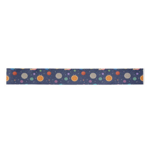 Solar System Pattern Satin Ribbon