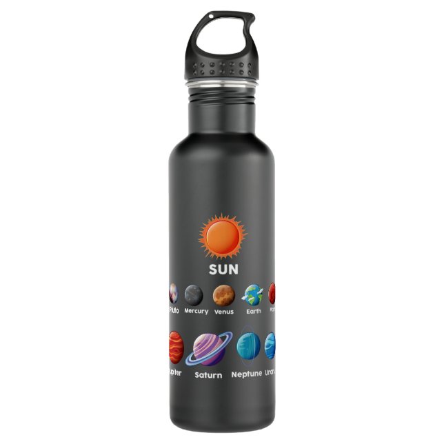 Solar System Planets 710 Ml Water Bottle (Front)