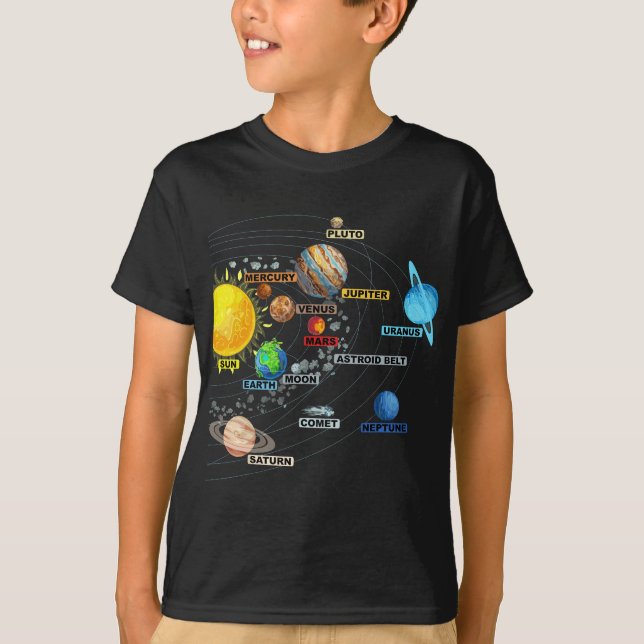 Solar System Planets - Astronomy Space Science - G T-Shirt (Front)