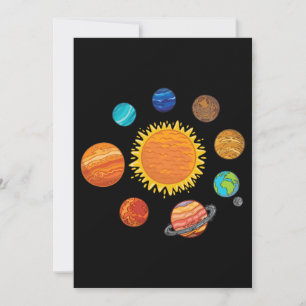 Solar System Planets Astronomy Space Science Girls Invitation