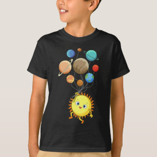 Solar System Planets Astronomy Space Science Girls T-Shirt