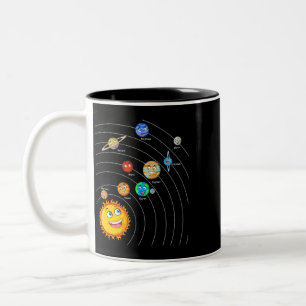 Solar System Planets Astronomy Space Science Girls Two-Tone Coffee Mug
