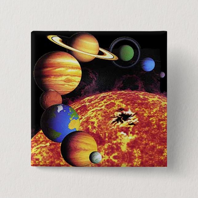 Solar System Planets Button (Front)