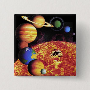 Solar System Planets Button