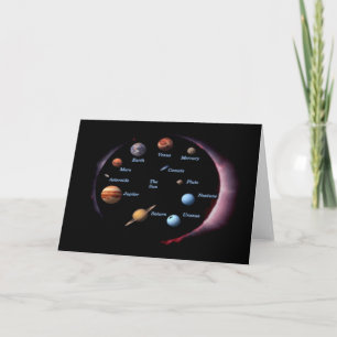 Solar System Planets Card