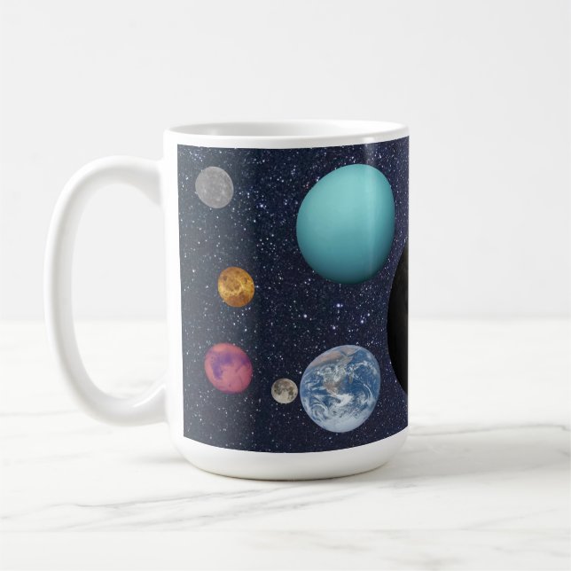 Solar system planets coffee mug (Left)