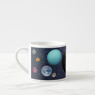 Solar system planets espresso cup